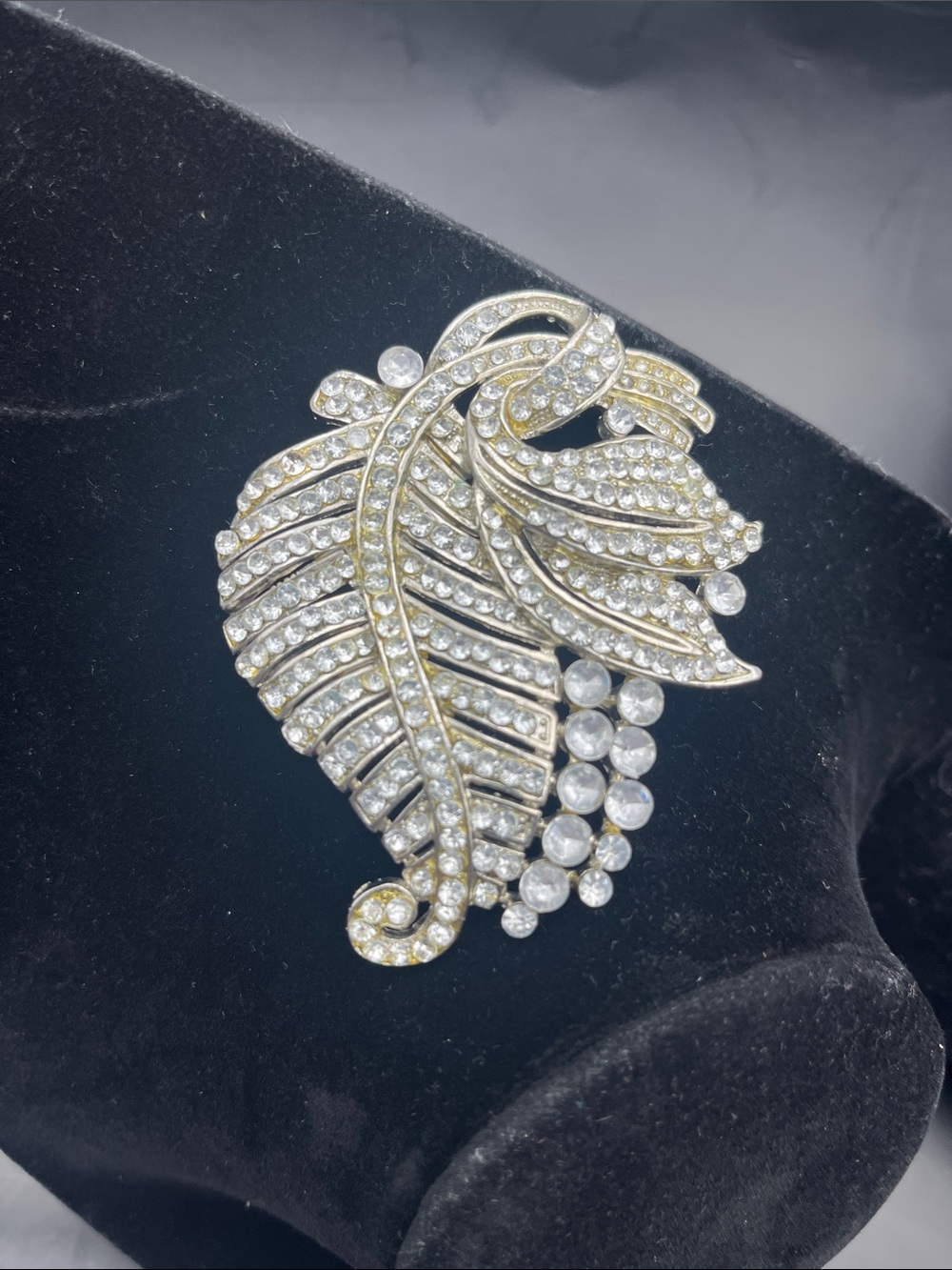 Art Deco Rhinestone brooch Vintage bridal pin 1930’s